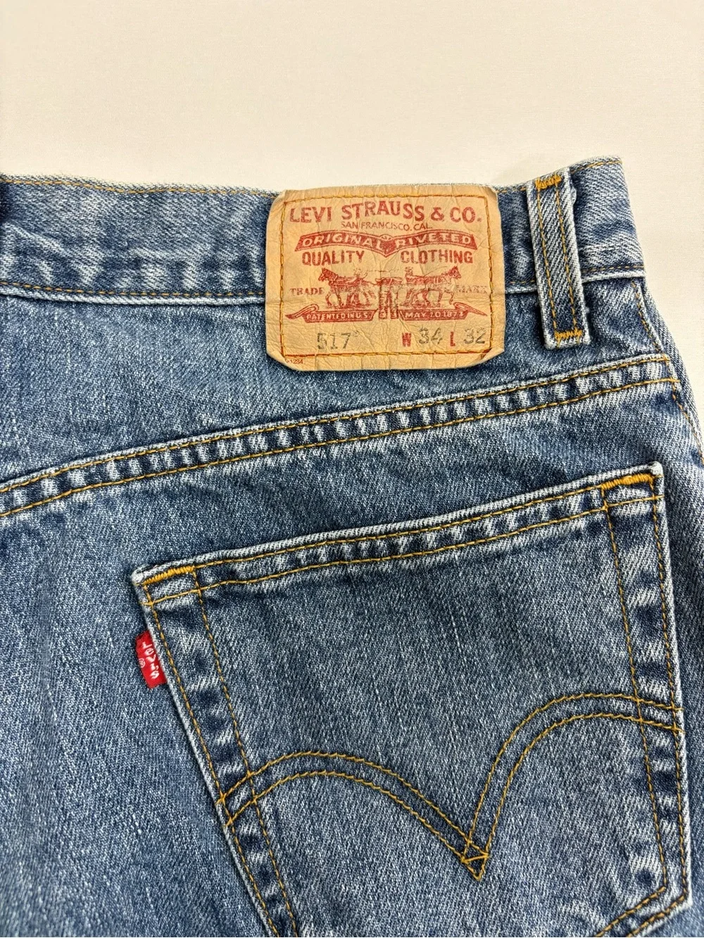 VTG Levi's 517 Jeans Mens 34x32 Blue Boot Cut Medium Wash Denim Pants Y2K 2006